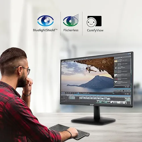 Acer EK220Q 21.5 Inch (54.61 cm) Full HD (1920x1080) Pixels VA Panel LCD Monitor with LED Back Light I 1 MS VRB, 100Hz Refresh I 250 Nits