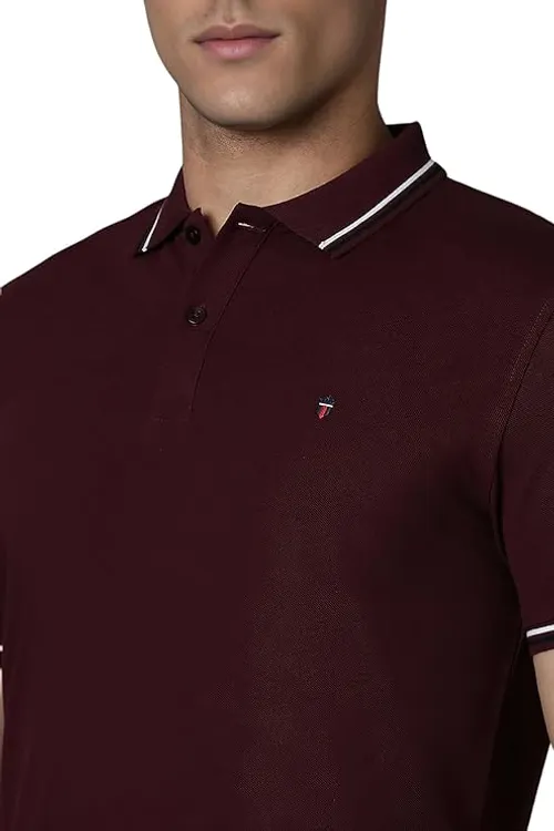 Louis Philippe Slim Fit Solid 100% Cotton, Pique Polo Tshirt