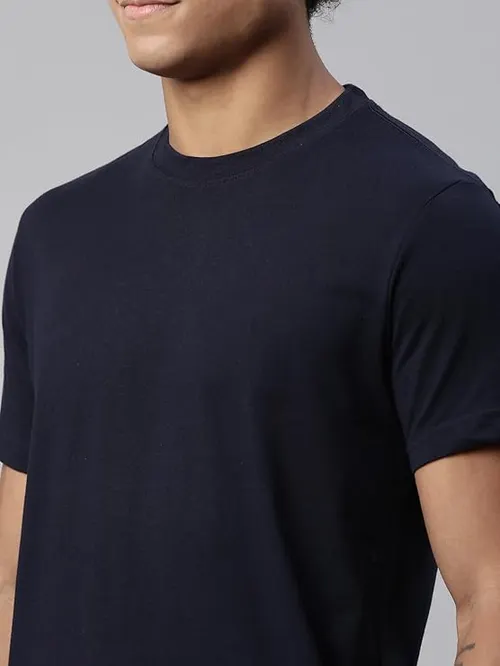 Levi's 025 Men's Premium Soft Cotton Solid T-Shirt - Round Neck, Short Sleeves with Side Branding 