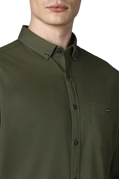 Louis Philippe Slim Fit Denim Classic Premium Casual Shirt