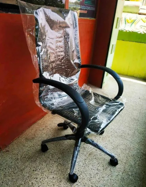 High Back Rolling Black Office Wire Chair 