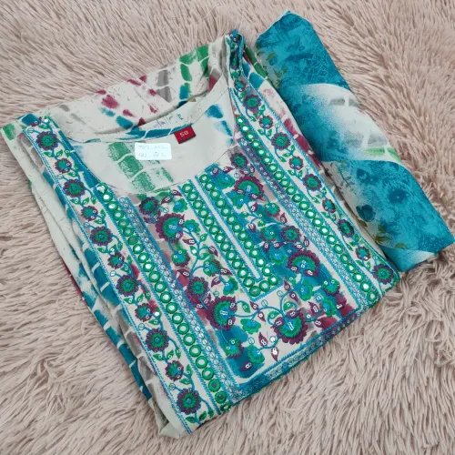 Rayon Anarkali | with Shawl | KS01