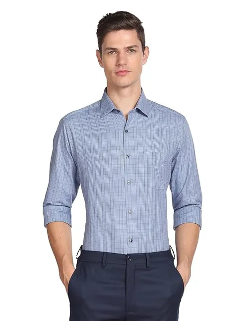Arrow Men's Checkered Slim Fit Formal Shirt