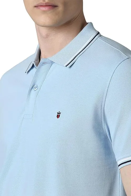 Louis Philippe Slim Fit Solid 100% Cotton, Pique Polo Tshirt