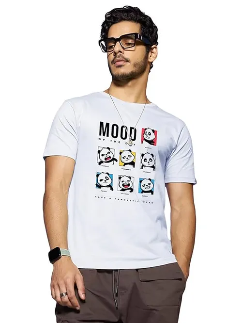 Bewakoof Men's Printed 100% Cotton T-Shirt - Regular Fit